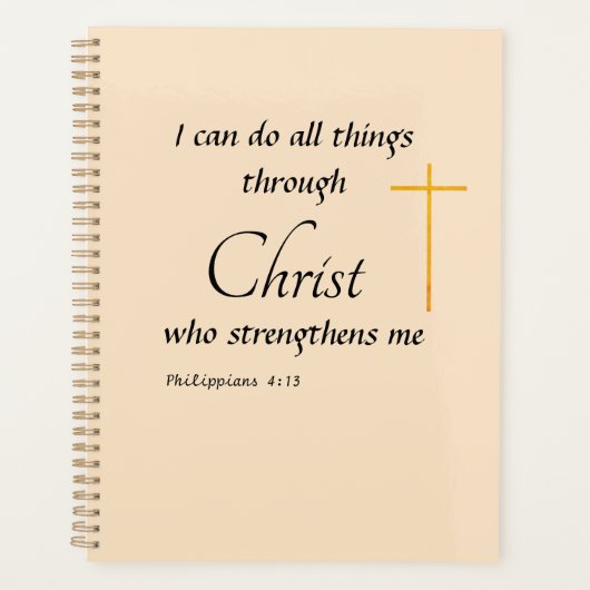 I can do all things through Christ プランナー手帳 (正面)