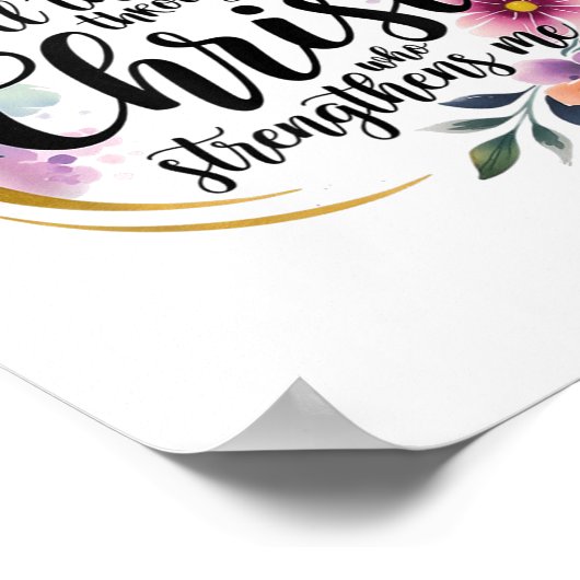 I Can Do All Things Through Christ  ポスター (角)