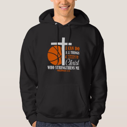 I Can Do All Things Through Christ Basketball パーカ (正面)
