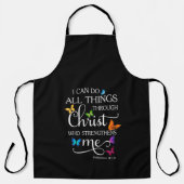 I Can Do All Things Through Christ Butterfly エプロン (正面)