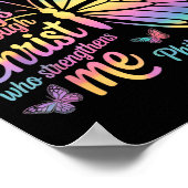 I Can Do All Things Through Christ Butterfly Bible ポスター (角)