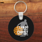 I Can Do All Things Through Christ Christian Byske キーホルダー (正面)