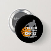 I Can Do All Things Through Christ Christian Byske 缶バッジ (正面&裏面)