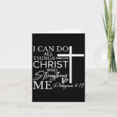 I Can Do All Things Through Christ Christian Faith カード (正面)