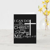 I Can Do All Things Through Christ Christian Faith カード (黄色い花)