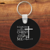 I Can Do All Things Through Christ Christian Faith キーホルダー (正面)