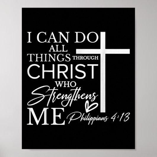 I Can Do All Things Through Christ Christian Faith ポスター (正面)
