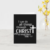 I Can Do All Things Through Christ - Christian Gif カード (黄色い花)