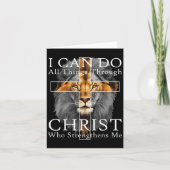 I Can Do All Things Through Christ Christian Lion  カード (正面)