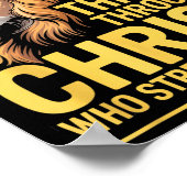 I Can Do All Things Through Christ, Cross Lino Chr ポスター (角)