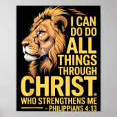 I Can Do All Things Through Christ, Cross Lino Chr ポスター (正面)