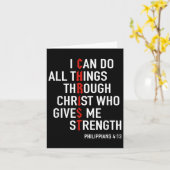 I Can Do All Things Through Christ God Christian B カード (黄色い花)