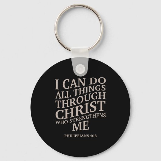 I Can Do All Things Through Christ Is King Christi キーホルダー (正面)