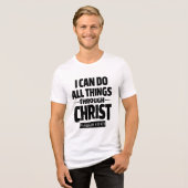I Can Do All Things Through Christ KJV T-Shirt トライブレンドＴシャツ (正面全面)
