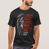 I Can Do All Things Through Christ Lion Faith Chri Tシャツ (正面)