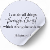 I Can Do All Things Through Christ – Philippians  ラウンドシール