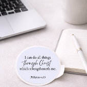 I Can Do All Things Through Christ – Philippians  ラウンドシール