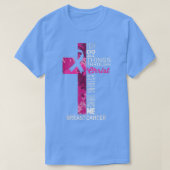 I Can Do All Things Through Christ Pink Cross Reli Tシャツ (デザイン正面)