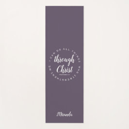 I Can Do All Things Through Christ Plum Prayer Or ヨガマット