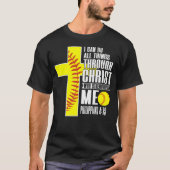 I Can Do All Things Through Christ Softball Christ Tシャツ (正面)