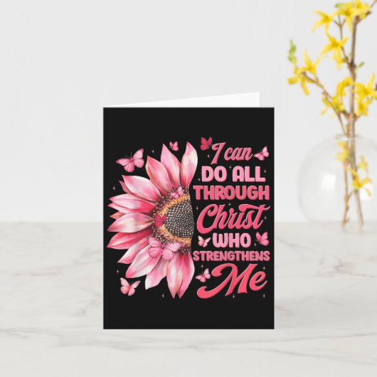 I Can Do All Things Through Christ Who Strengthens カード (黄色い花)