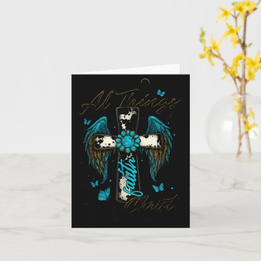 I Can Do All Things Through Christ Who Strengthens カード (黄色い花)