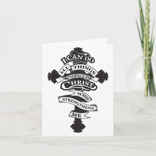 I Can Do All Things Through Christ Who Strengthens カード (正面)