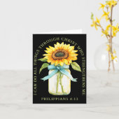 I Can Do All Things Through Christ Who Strengthens カード (黄色い花)