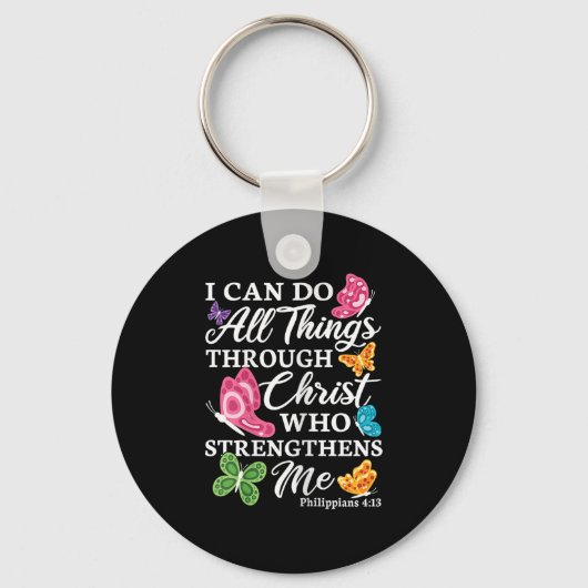 I Can Do All Things Through Christ Who Strengthens キーホルダー (正面)