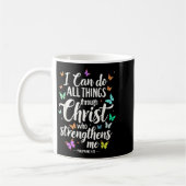 I Can Do All Things Through Christ Who Strengthens コーヒーマグカップ (左)
