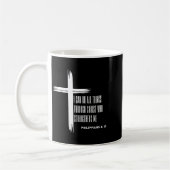 I Can Do All Things Through Christ Who Strengthens コーヒーマグカップ (左)
