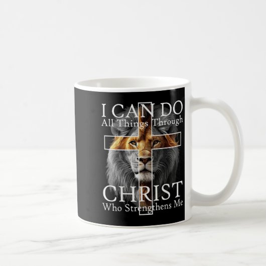 I Can Do All Things Through Christ Who Strengthens コーヒーマグカップ (右)