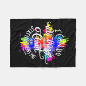 I Can Do All Things Through Christ Who Strengthens フリースブランケット (正面(横))