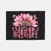 I Can Do All Things Through Christ Who Strengthens フリースブランケット (正面(横))