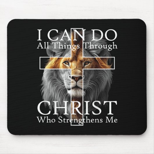 I Can Do All Things Through Christ Who Strengthens マウスパッド (正面)