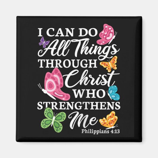 I Can Do All Things Through Christ Who Strengthens マグネット (正面)