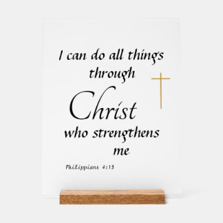 I can do all things thru Christ Acrylic Sign アクリルサイン