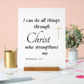 I can do all things thru Christ Acrylic Sign アクリルサイン (ウェディング)