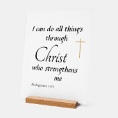I can do all things thru Christ Acrylic Sign アクリルサイン (傾斜)