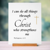 I can do all things thru Christ Acrylic Sign アクリルサイン (ニュートラル)