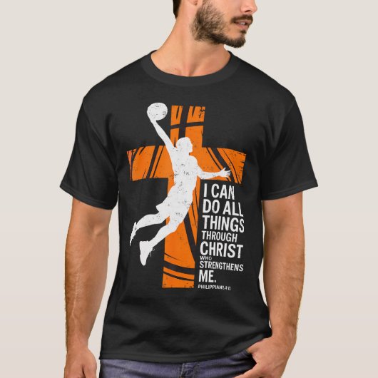 I Can Do All Thingsthrough Jesus Christ Basketball Tシャツ (正面)