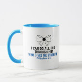 I Can Do All This Bible Verse Two-Tone Mug マグカップ (左)