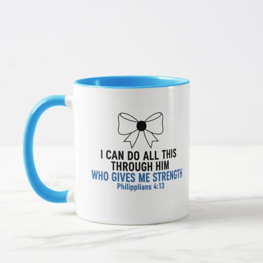 I Can Do All This Bible Verse Two-Tone Mug マグカップ (左)
