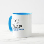 I Can Do All This Bible Verse Two-Tone Mug マグカップ (正面左)