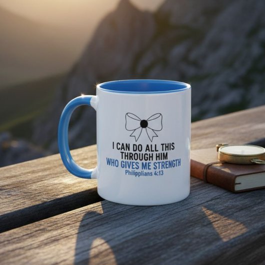 I Can Do All This Bible Verse Two-Tone Mug マグカップ
