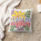 I Can Do Anything motivational design クッション (ブランケット)