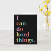 I Can Do Hard Things Apparel Uni-adults Humorous B カード (黄色い花)