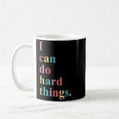 I Can Do Hard Things Apparel Uni-adults Humorous B コーヒーマグカップ (左)