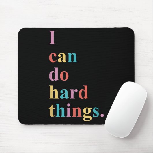 I Can Do Hard Things Apparel Uni-adults Humorous B マウスパッド (マウス)