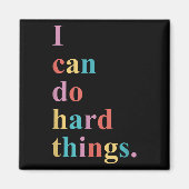I Can Do Hard Things Apparel Uni-adults Humorous B マグネット (正面)